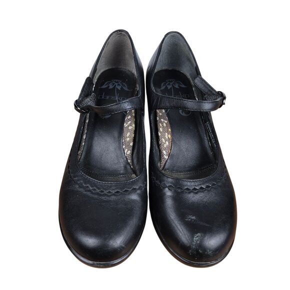 Dansko Bett Nappa Mary Jane Pumps Sz 37 US 6.5 - 7 Black Block Heel - Picture 5 of 12